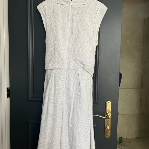 Cabi white prairie midi dress. Size 4 - Picture 3 of 5
